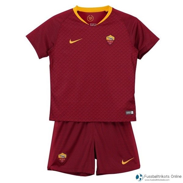 AS Roma Trikot Heim Kinder 2018-19 Rote Fussballtrikots Günstig